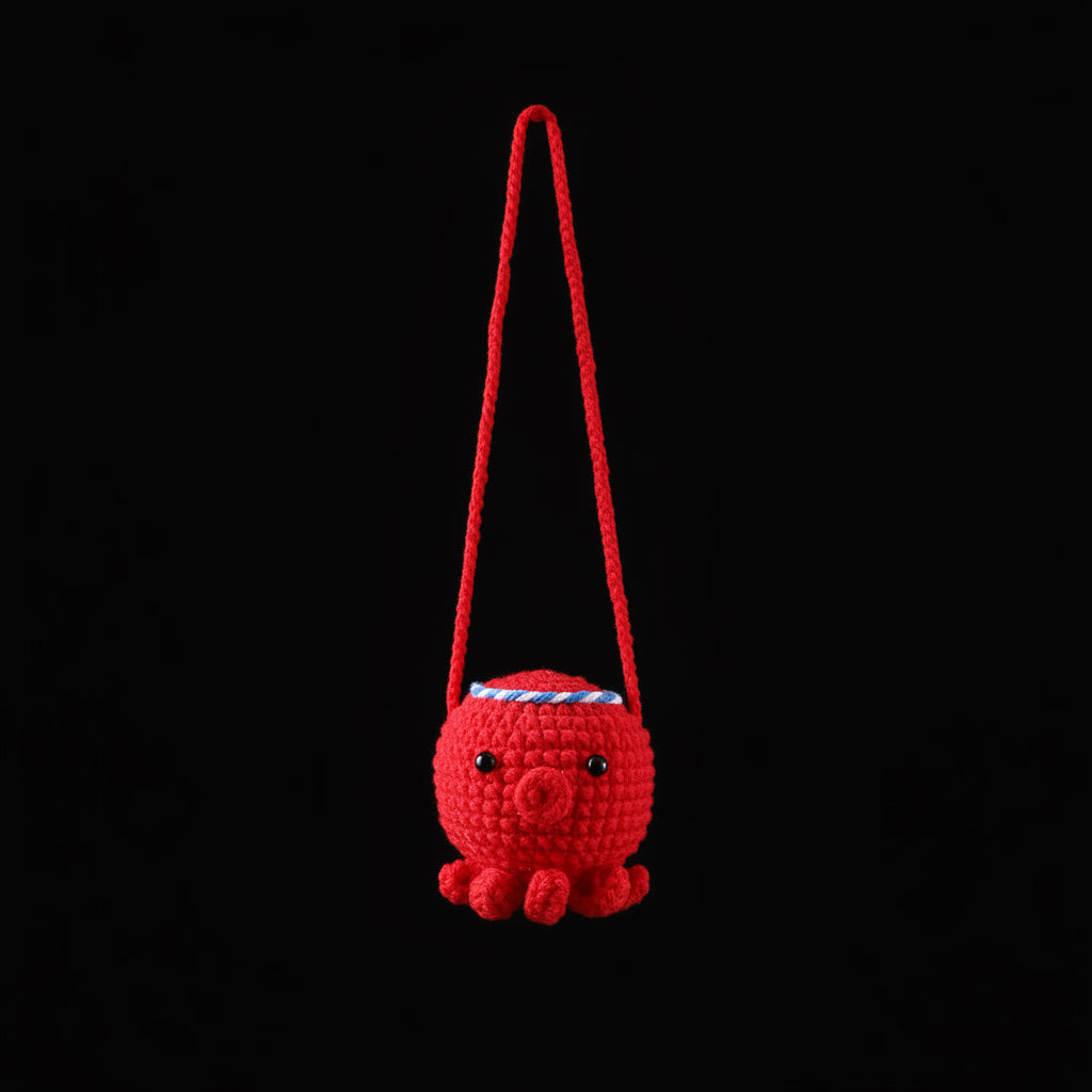 Limited Edition: Handmade Crochet Octopus Lantern Necklace