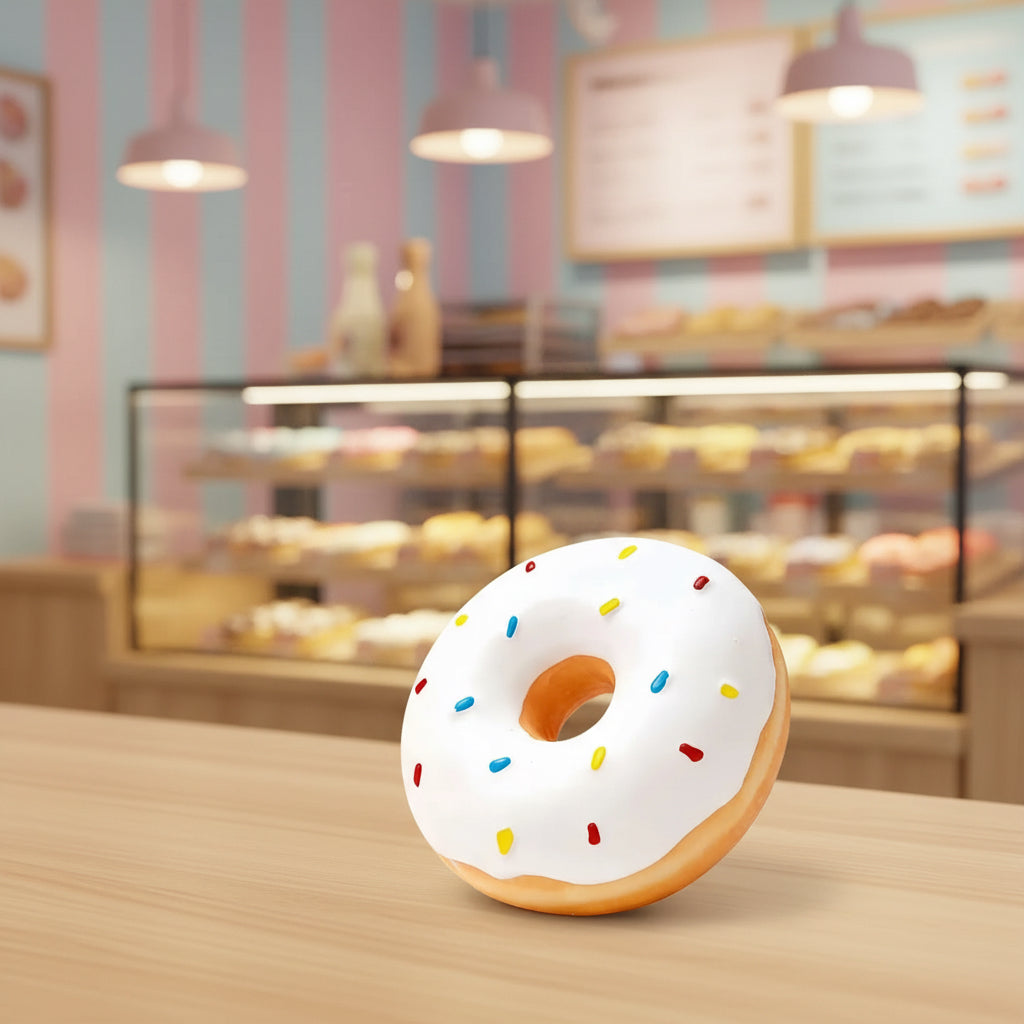 Donut Squeaky Dog Toy