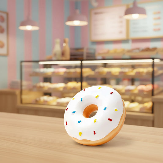 Donut Squeaky Dog Toy