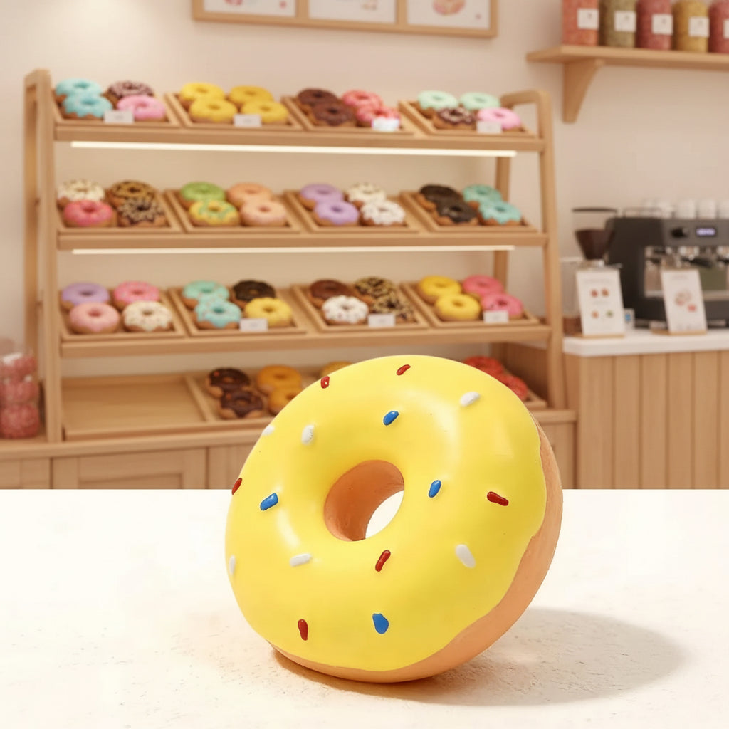 Donut Squeaky Dog Toy