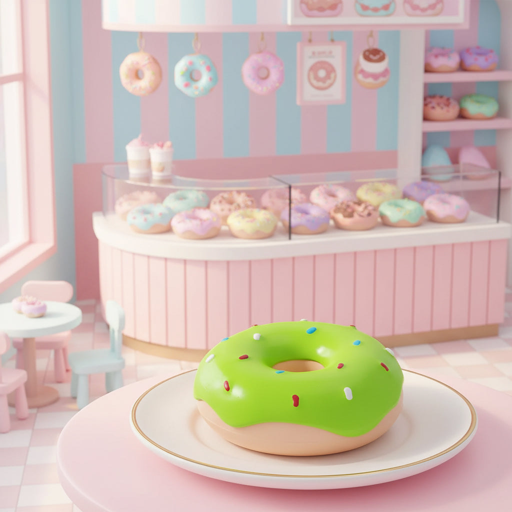 Donut Squeaky Dog Toy