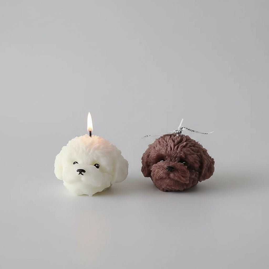 Poodle Candle