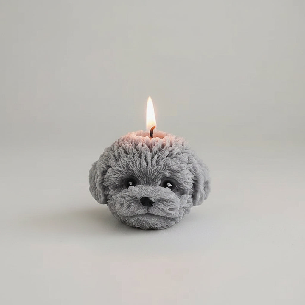 Poodle Candle