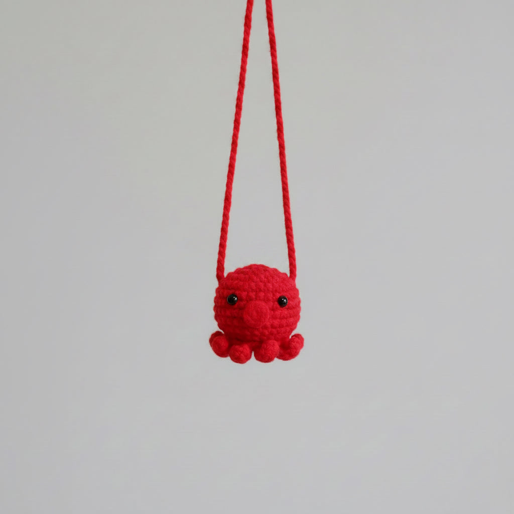 Limited Edition: Handmade Crochet Octopus Lantern Necklace
