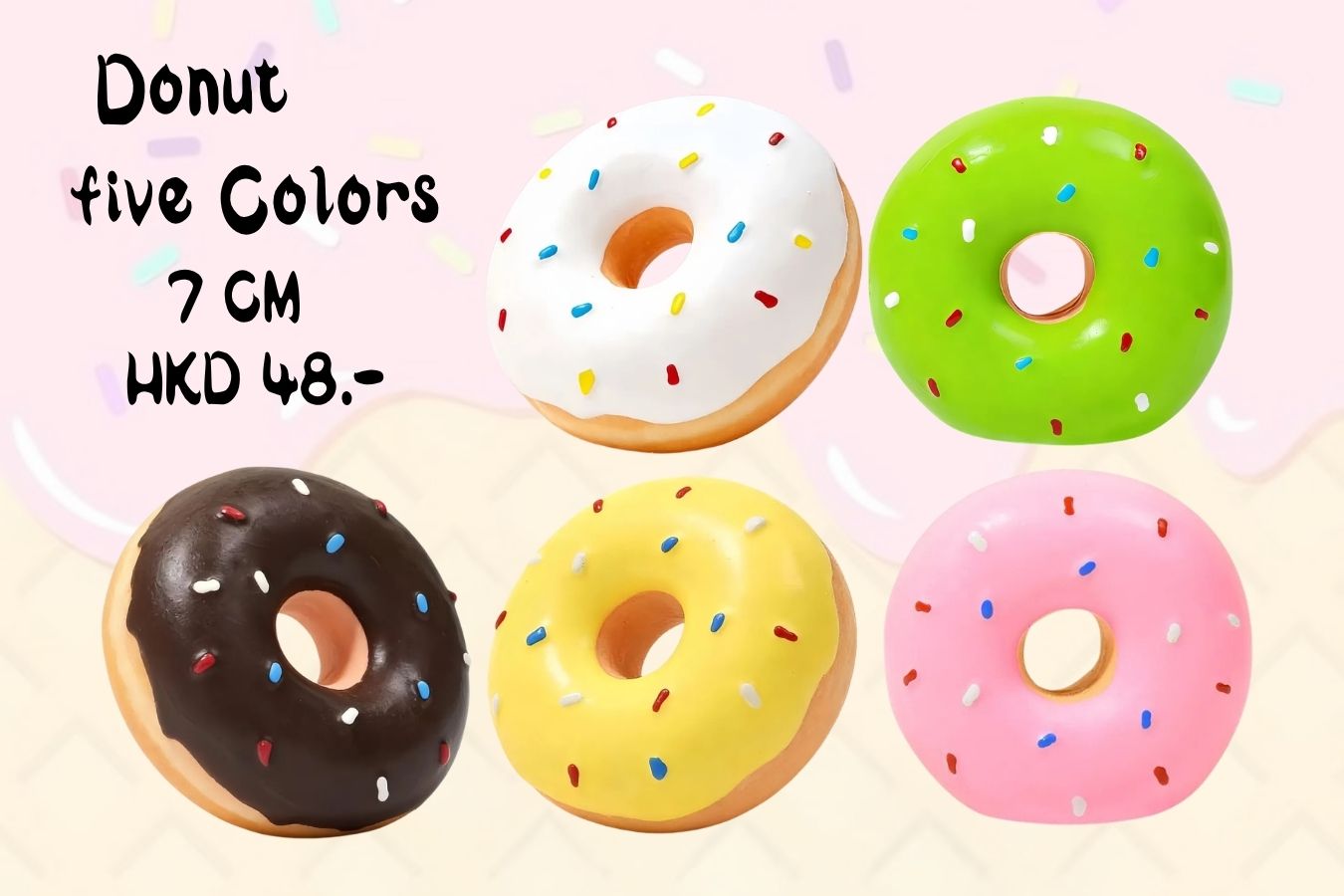 Donut Squeaky Dog Toy
